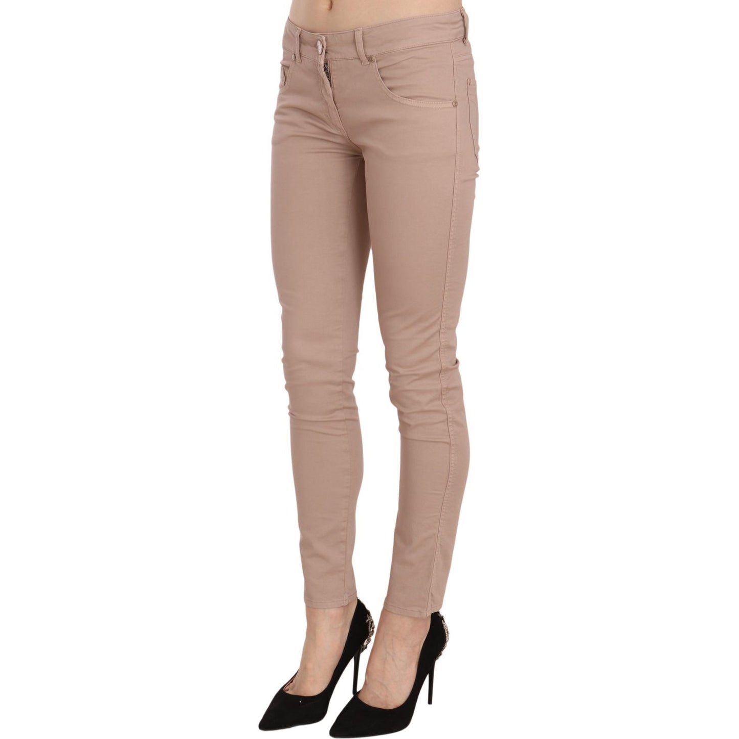 CRISTINAEFFE Chic Slim Fit Skinny Brown Pants CRISTINAEFFE Rosy Brown