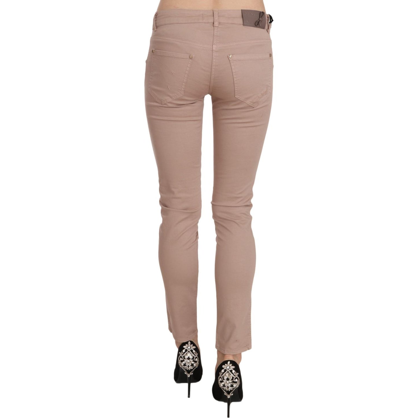 CRISTINAEFFE Chic Slim Fit Skinny Brown Pants CRISTINAEFFE Rosy Brown