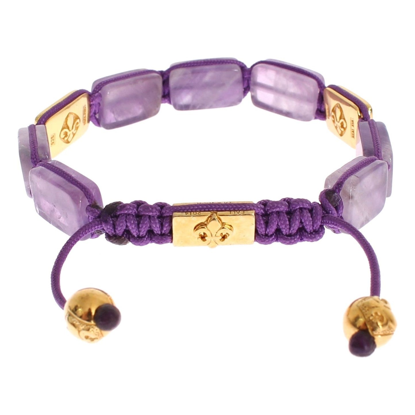 Nialaya Dazzling Diamond Gold-Plated Amethyst Bracelet Bracelet Nialaya Rosy Brown