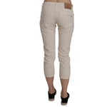 Dondup Beige Low Waist Skinny Cropped Capri Pants Jeans & Pants Dondup Rosy Brown