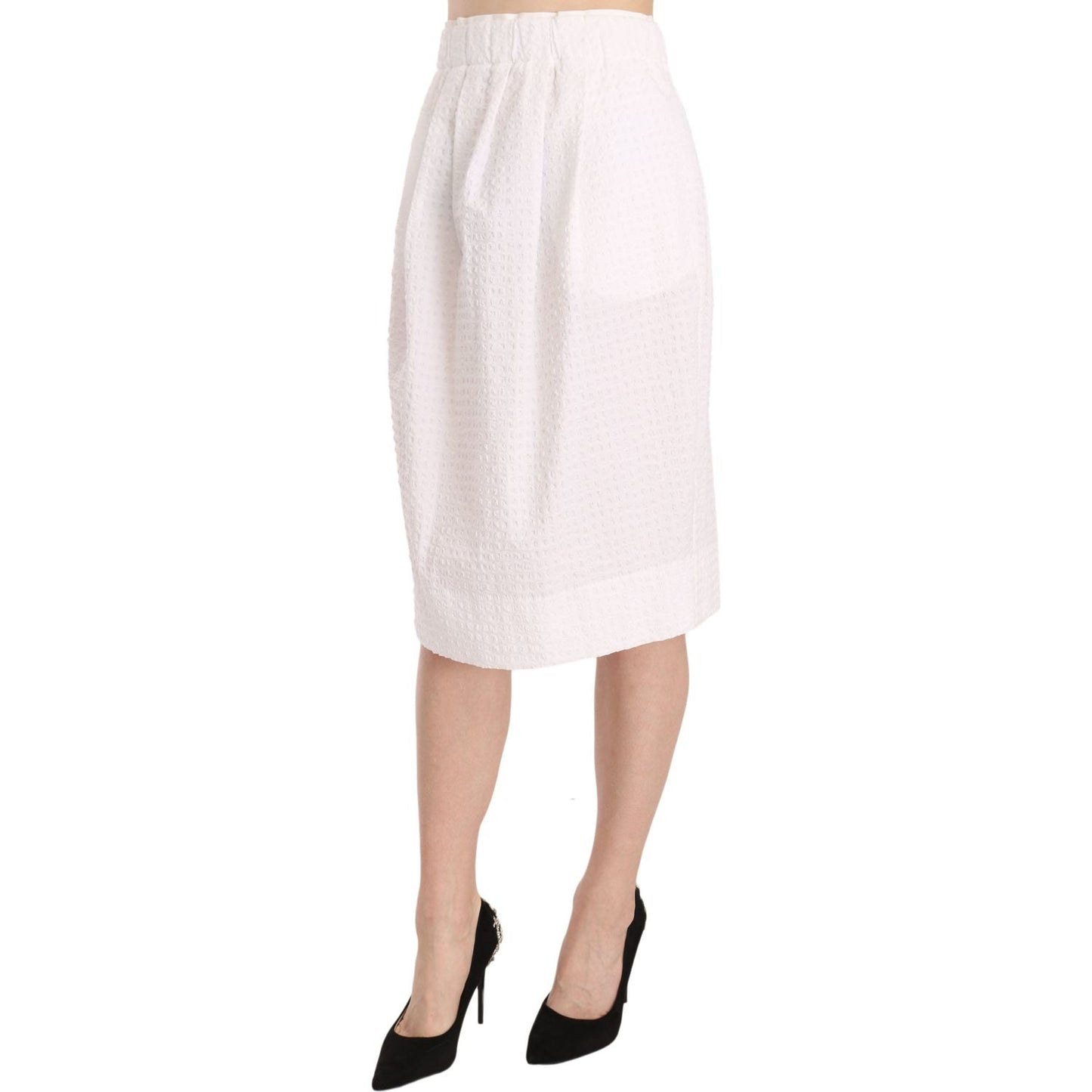 L'Autre Chose Elegant White Pencil Skirt L'Autre Chose Antique White