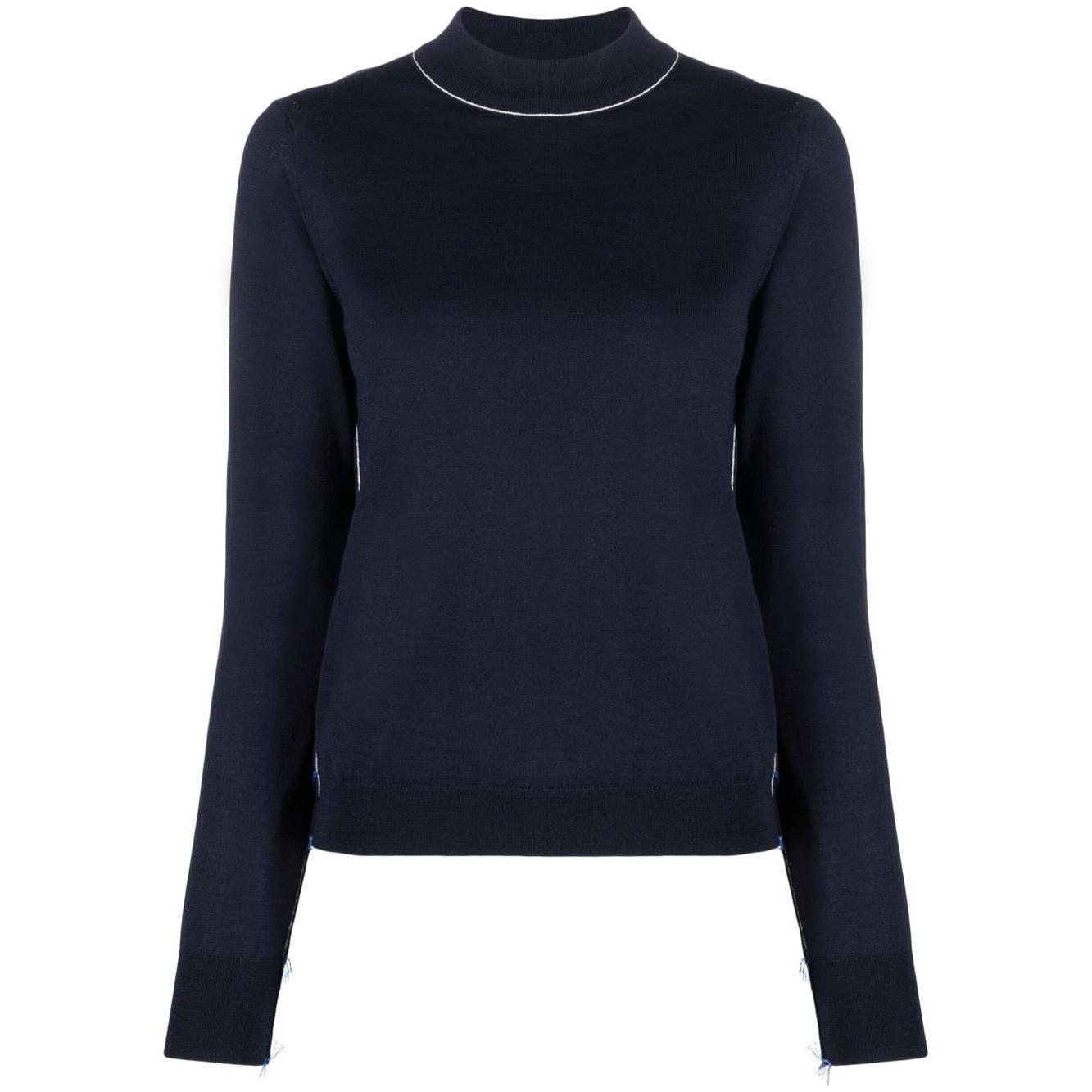 Maison Margiela Sweaters Blue Topwear Maison Margiela Black