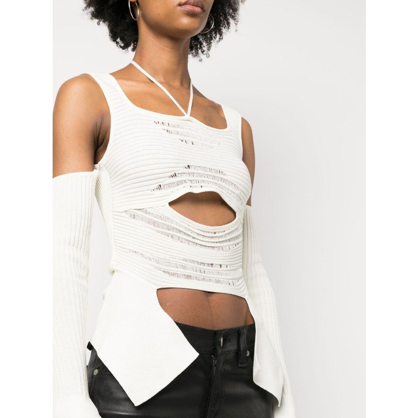 Andrea Adamo Top White Topwear Andrea Adamo Beige