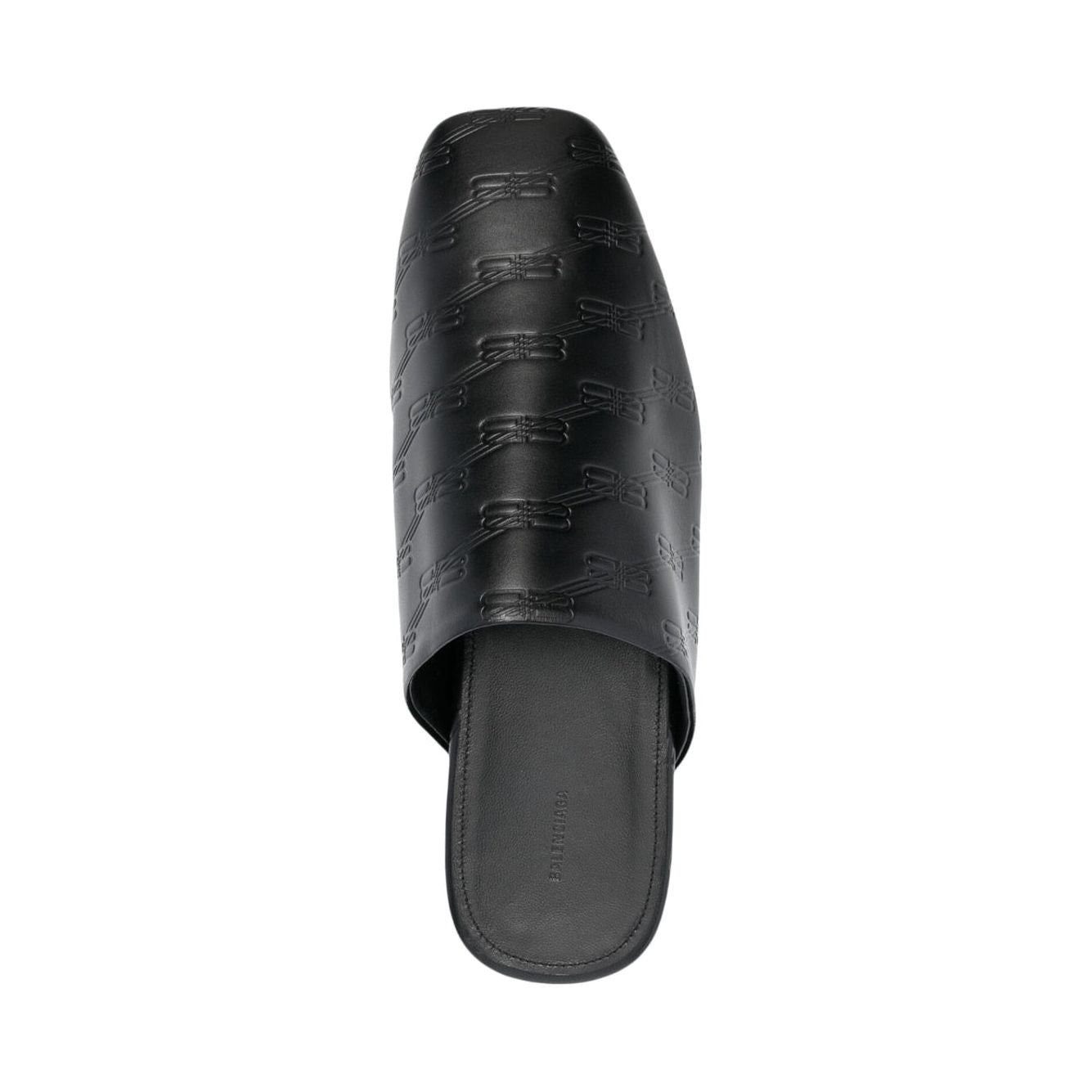 Balenciaga debossed-logo leather mules Sandals Balenciaga Dark Slate Gray