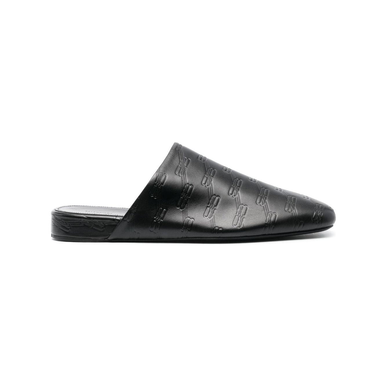 Balenciaga debossed-logo leather mules Sandals Balenciaga Dark Slate Gray