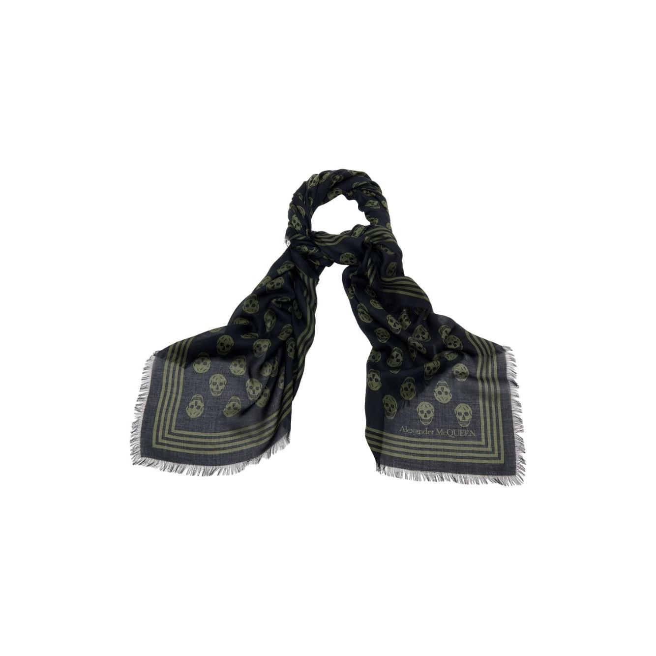 Alexander McQueen Scarfs Black Scarves Hats & Gloves Alexander Mcqueen Dark Slate Gray
