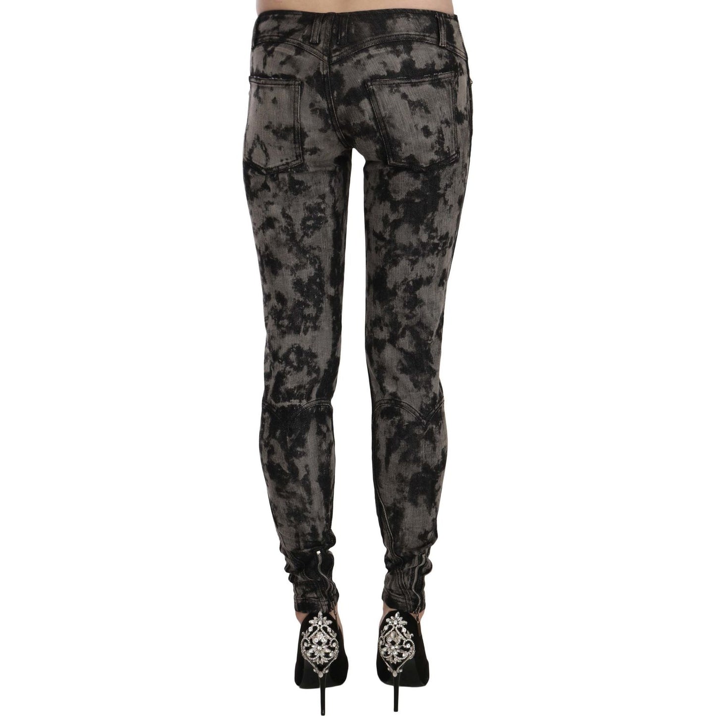 Just Cavalli Elegant Low Waist Skinny Denim Pants Jeans & Pants Just Cavalli Dark Slate Gray