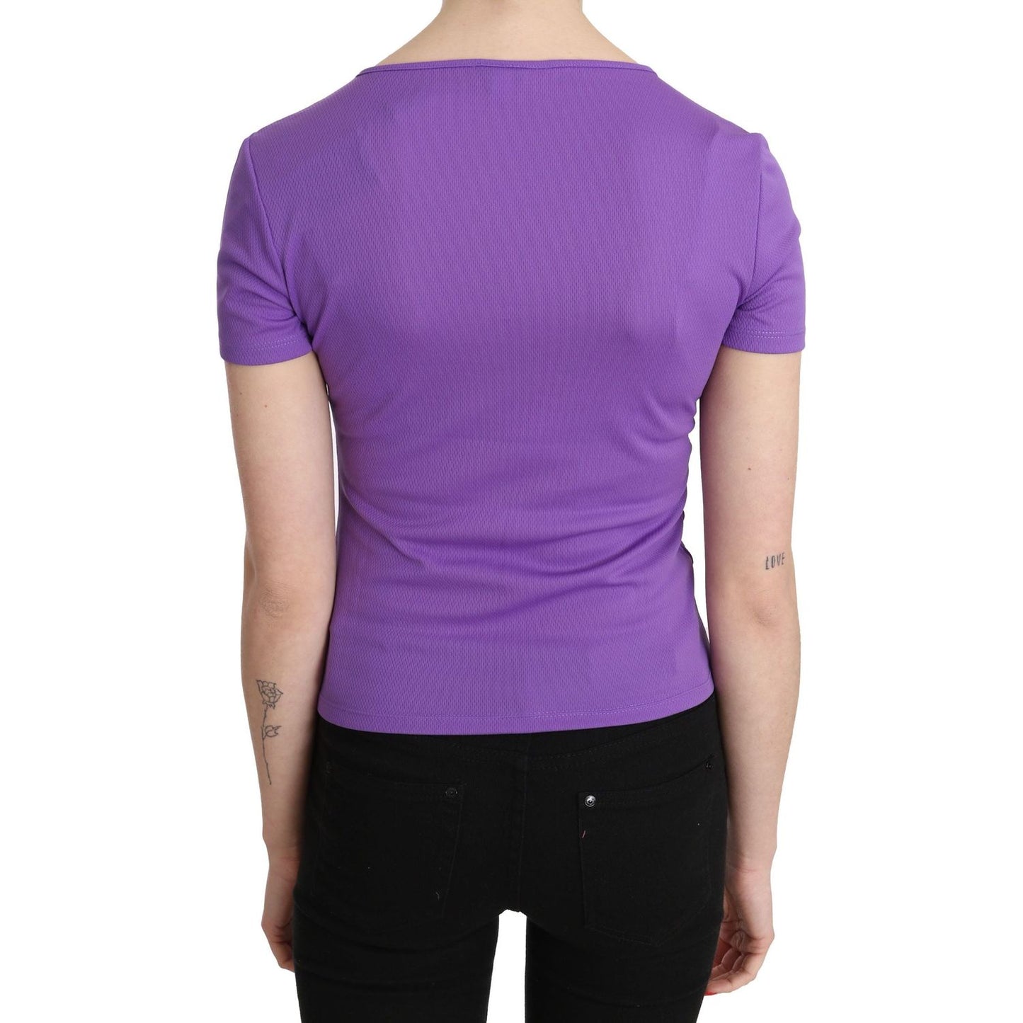 GF Ferre Chic Purple Casual Top for Everyday Elegance GF Ferre Slate Gray
