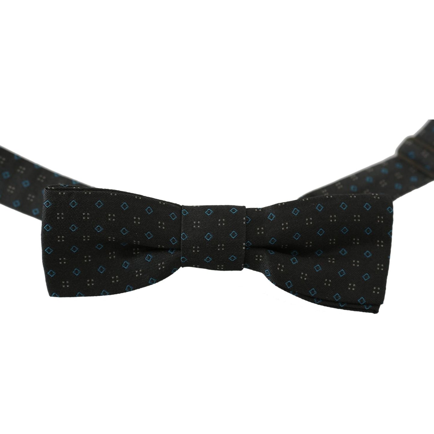 Dolce & Gabbana Elegant Gray Silk Patterned Bow Tie Necktie Dolce & Gabbana Black