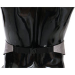 Dolce & Gabbana Elegant Silk Cummerbund in Sophisticated Gray Dolce & Gabbana Black