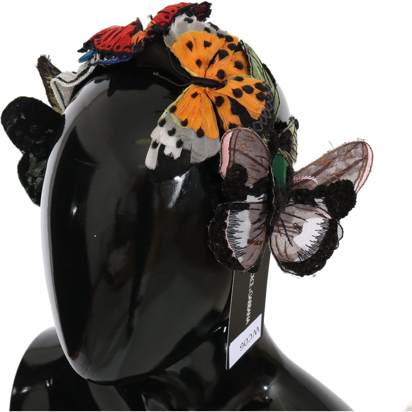Dolce & Gabbana Elegant Floral Silk Headband Diadem Diadem Dolce & Gabbana Black