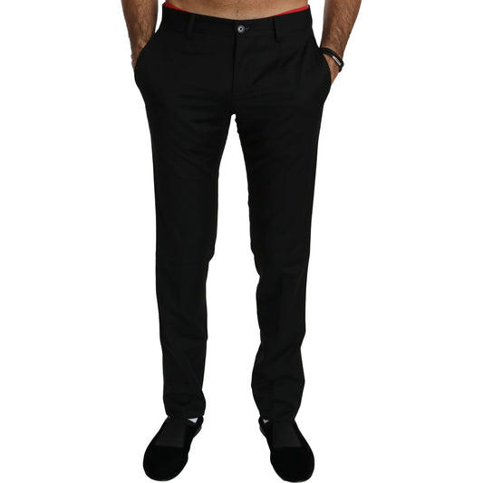 Dolce & Gabbana Black Dress Formal Trouser Mens Wool Pants Jeans & Pants