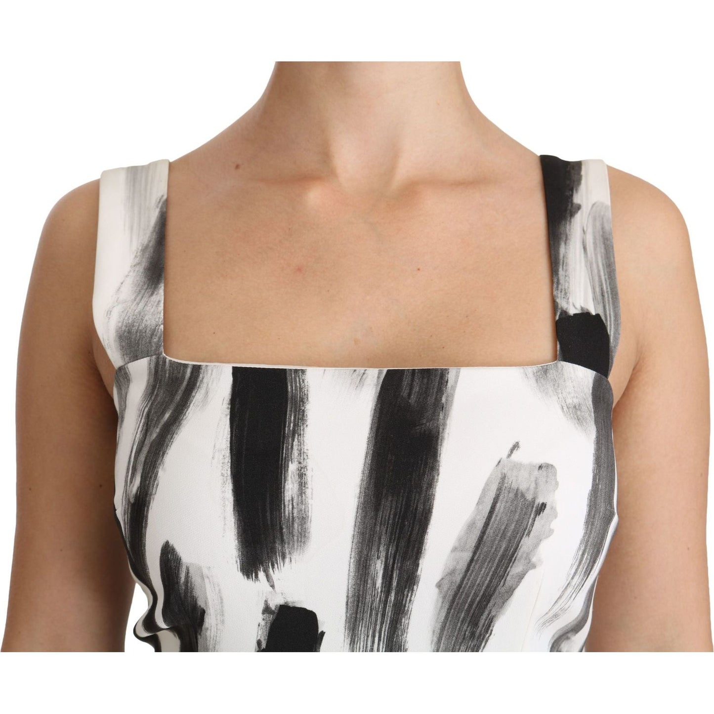 Dolce & Gabbana Chic Monochrome Sheath Midi Dress Dolce & Gabbana Rosy Brown