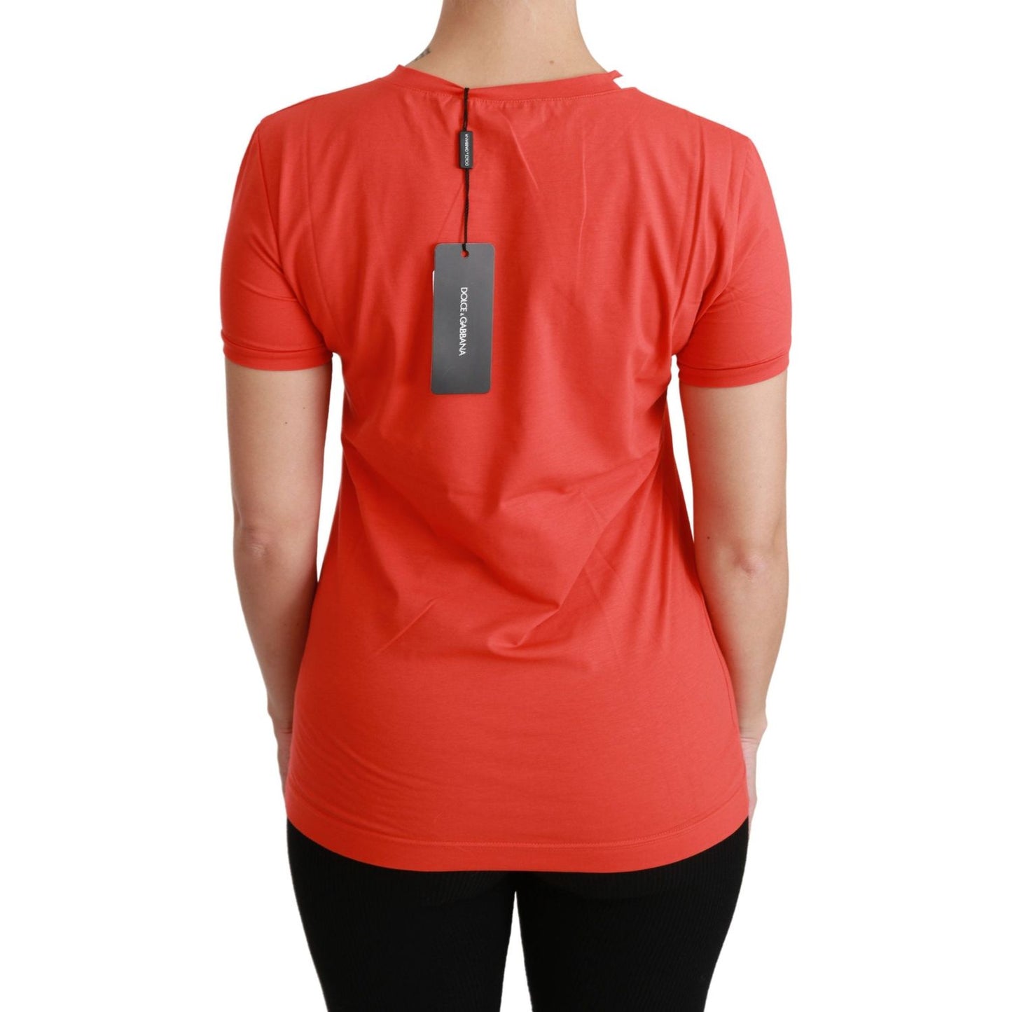 Dolce & Gabbana Elegant Red Crewneck Short Sleeve Tee Dolce & Gabbana Chocolate