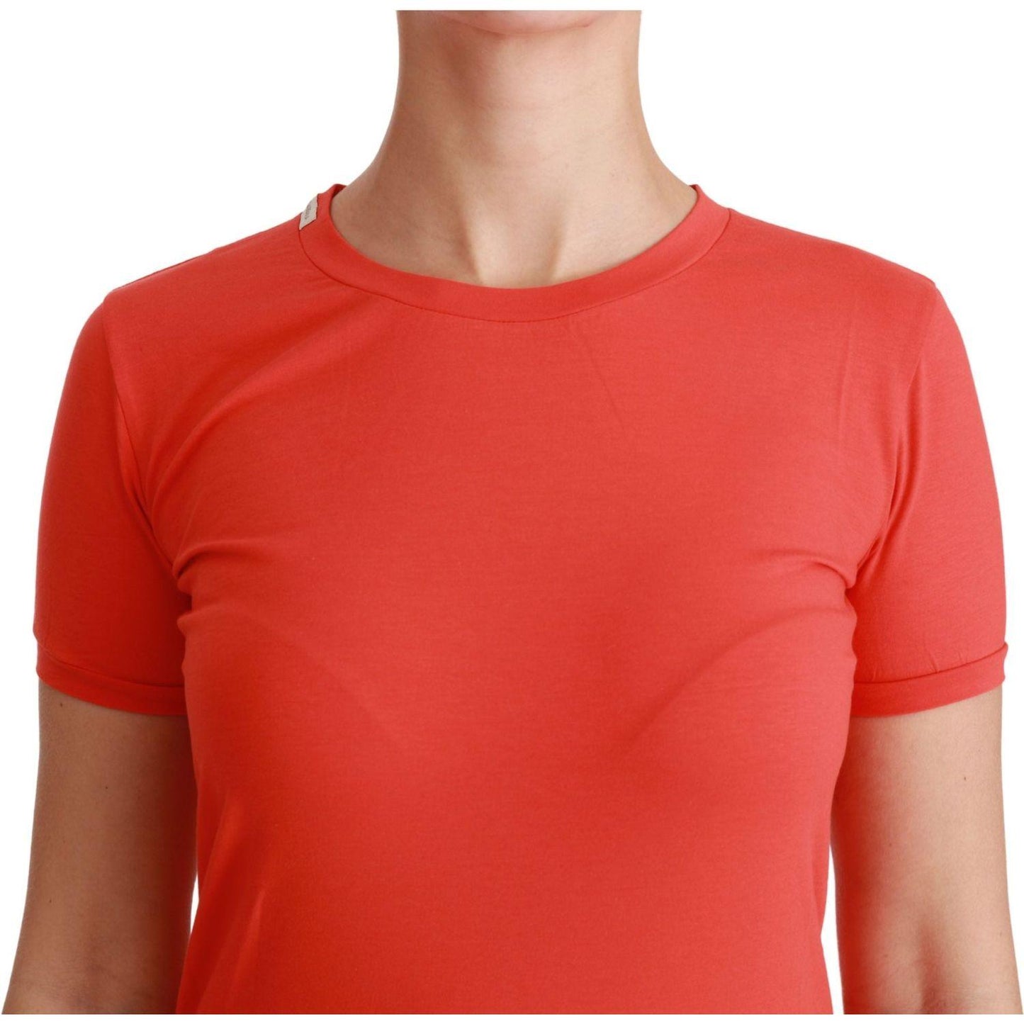 Dolce & Gabbana Elegant Red Crewneck Short Sleeve Tee Dolce & Gabbana Firebrick