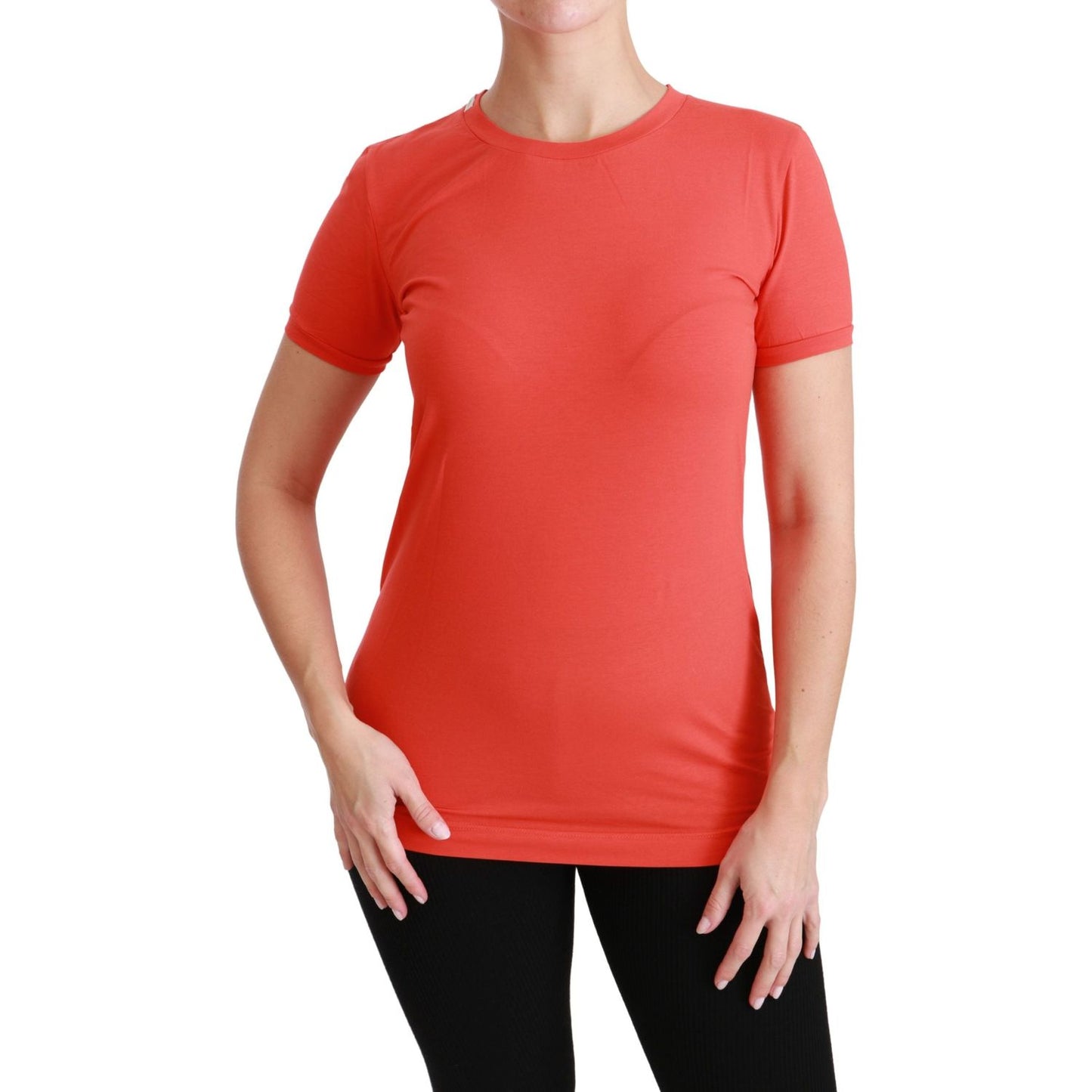 Dolce & Gabbana Elegant Red Crewneck Short Sleeve Tee Dolce & Gabbana Chocolate