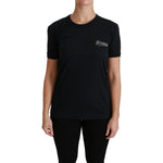 Dolce & Gabbana Elegant Crewneck Blue Amore Tee Dolce & Gabbana Rosy Brown