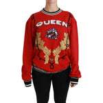 Dolce & Gabbana Red Queen Sequined Love Pullover Sweater TSH4387-42