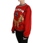Dolce & Gabbana Red Queen Sequined Love Pullover Sweater TSH4387-42