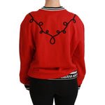 Dolce & Gabbana Red Queen Sequined Love Pullover Sweater TSH4387-42