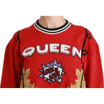 Dolce & Gabbana Red Queen Sequined Love Pullover Sweater TSH4387-42
