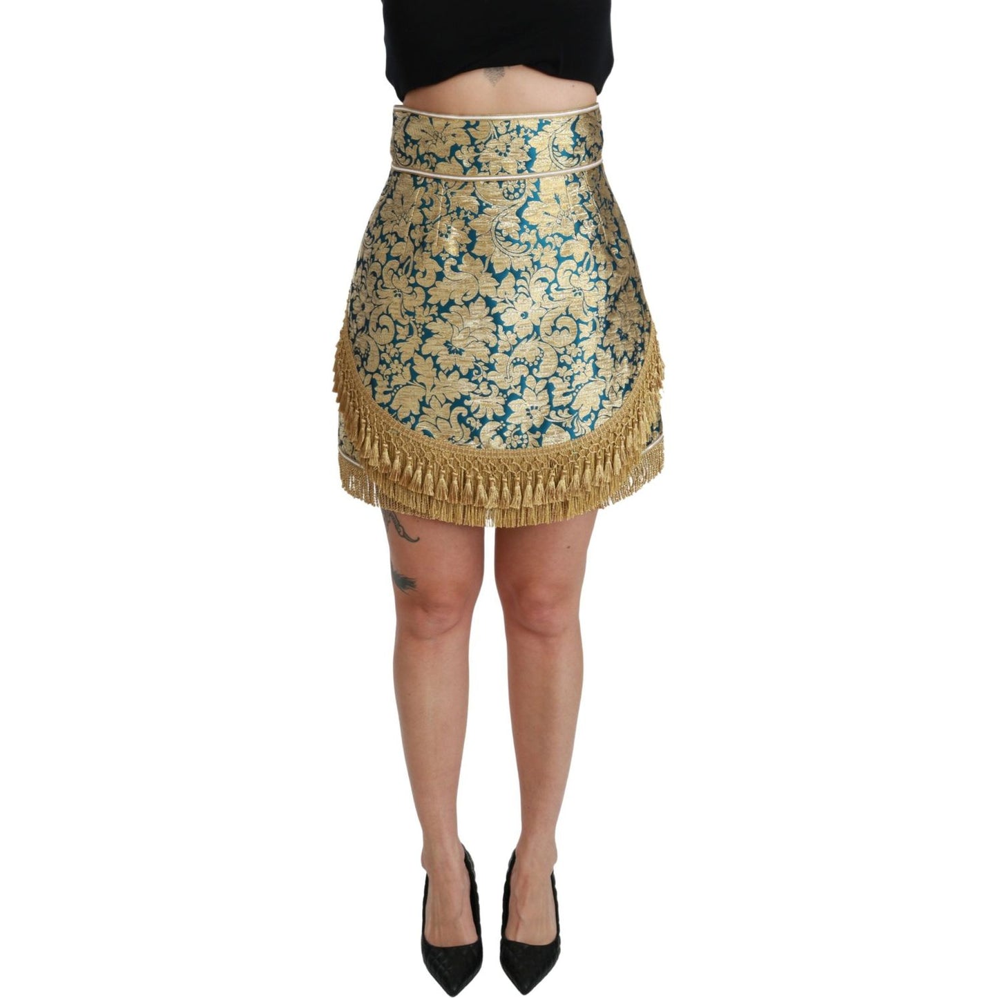 Dolce & Gabbana Elevate Your Wardrobe with Our Exquisite Gold Skirt Dolce & Gabbana Rosy Brown