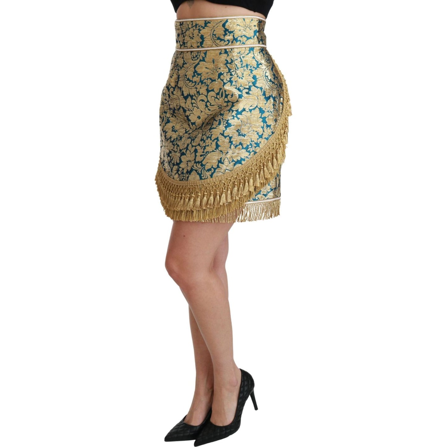 Dolce & Gabbana Elevate Your Wardrobe with Our Exquisite Gold Skirt Dolce & Gabbana Dim Gray