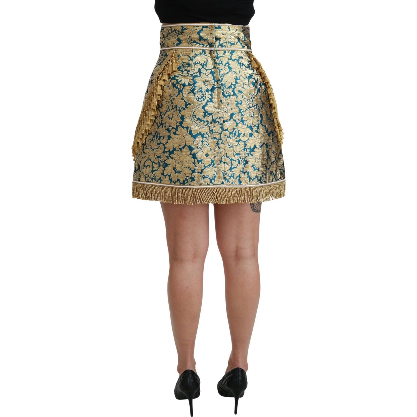 Dolce & Gabbana Elevate Your Wardrobe with Our Exquisite Gold Skirt Dolce & Gabbana Dim Gray