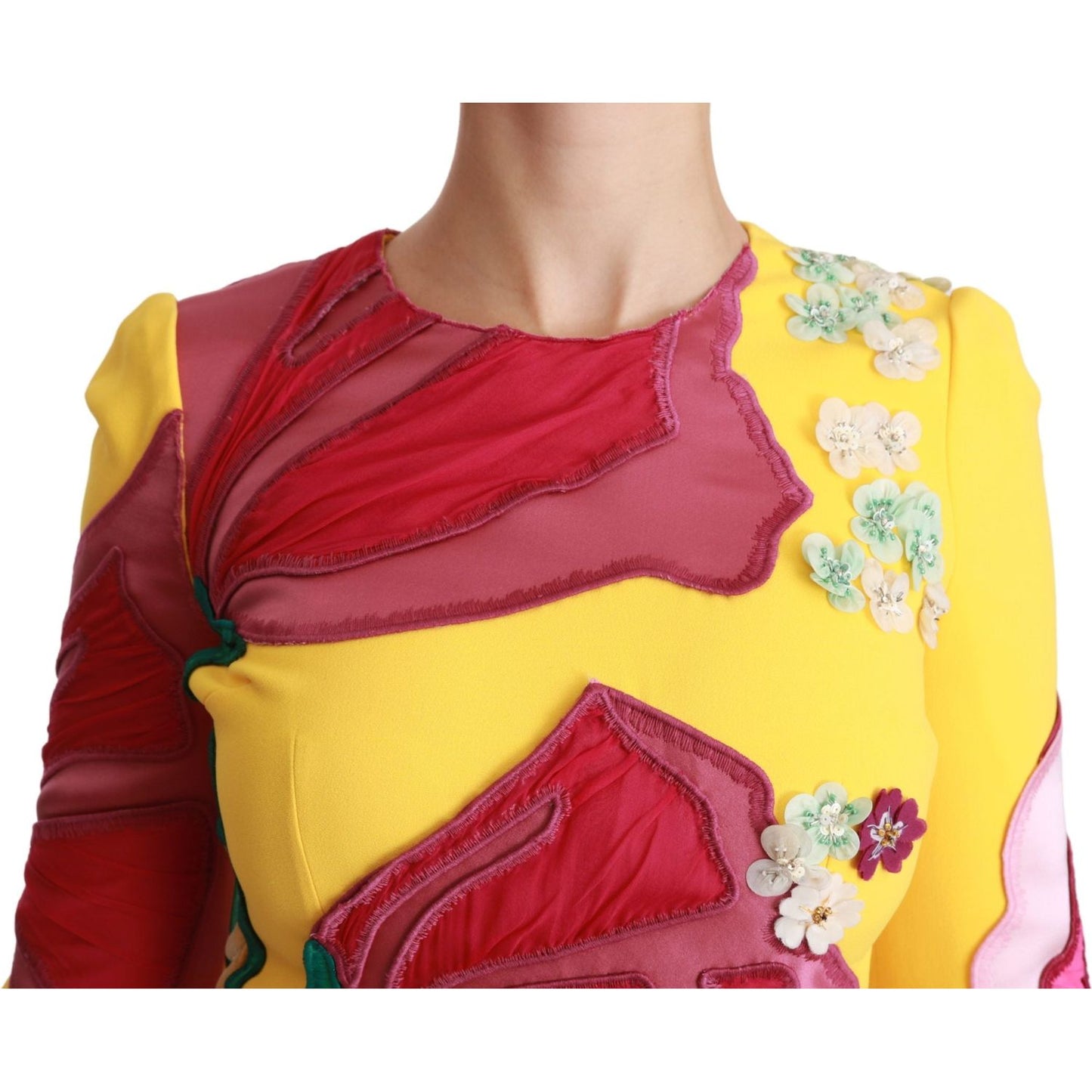 Dolce & Gabbana Sunshine Bloom Sheath Knee-Length Dress Dolce & Gabbana Brown