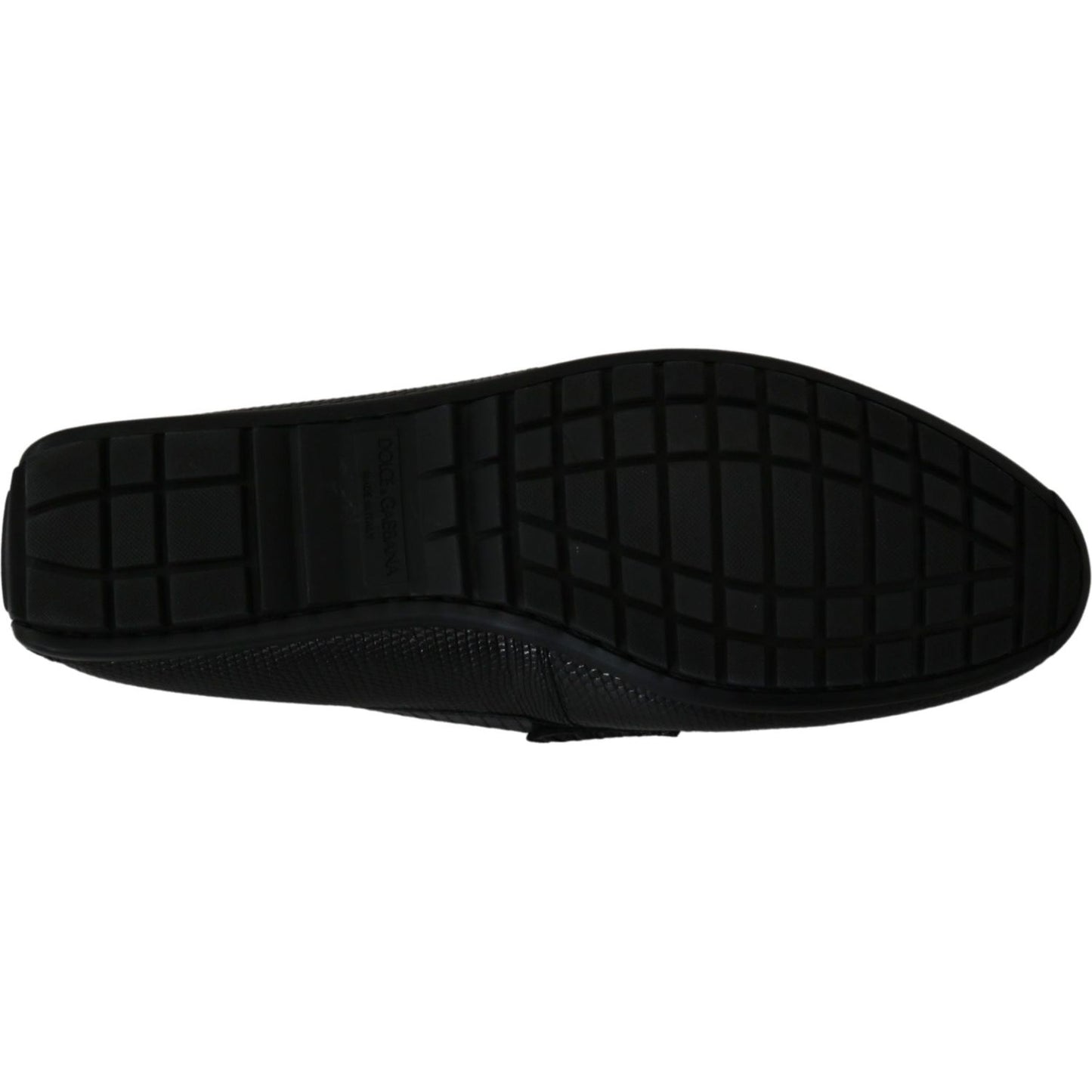 Dolce & Gabbana Exquisite Black Lizard Leather Loafers Dolce & Gabbana Black