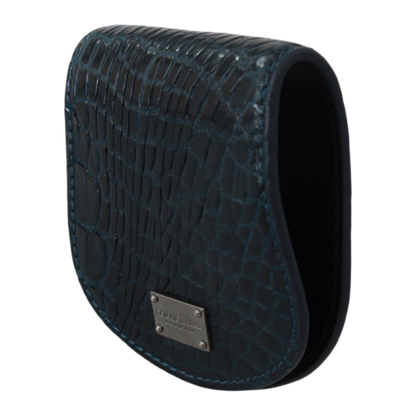Dolce & Gabbana Exquisite Dark Blue Coin Case Wallet Condom Case Dolce & Gabbana Black