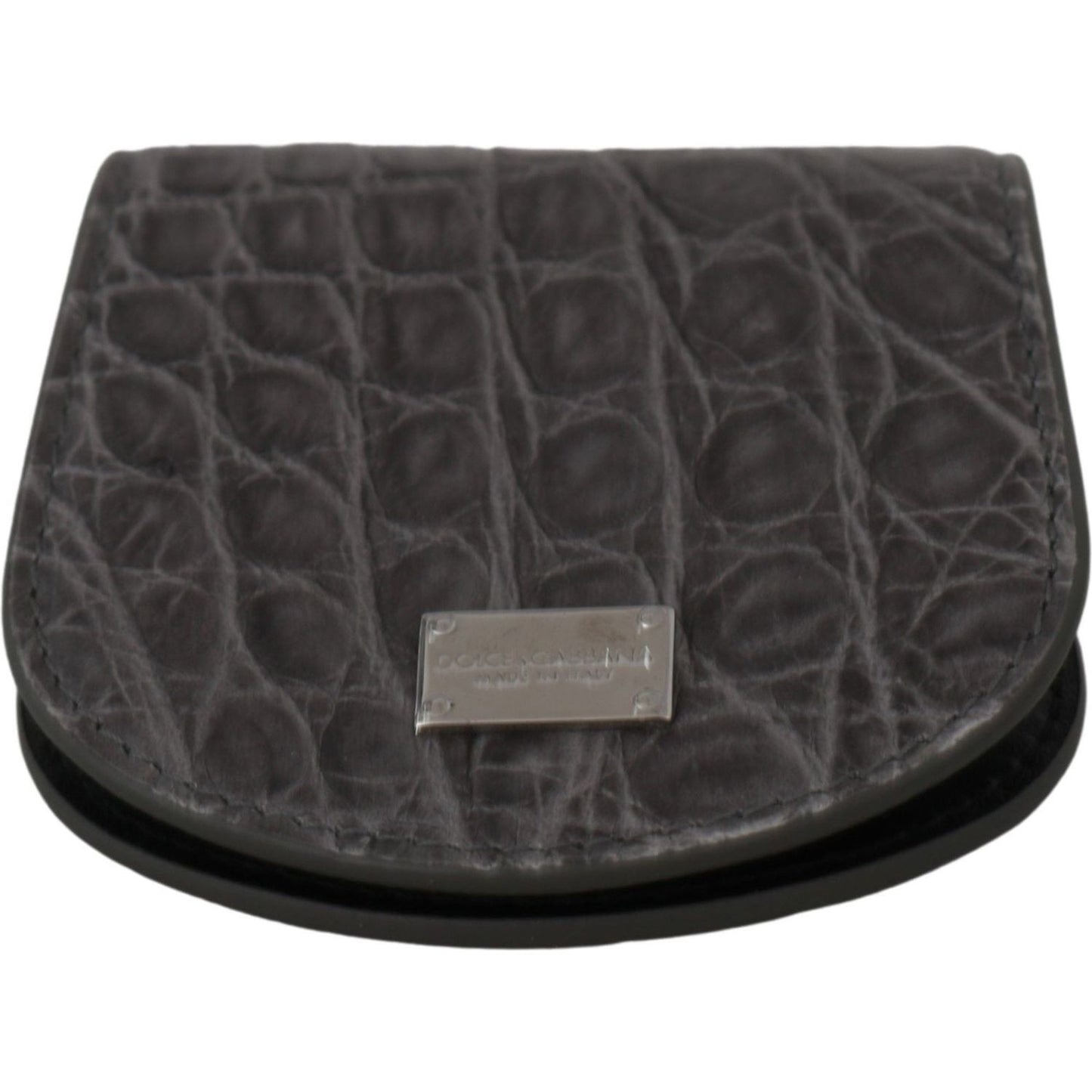 Dolce & Gabbana Exotic Gray Leather Condom Case Wallet Condom Case Dolce & Gabbana Dark Slate Gray