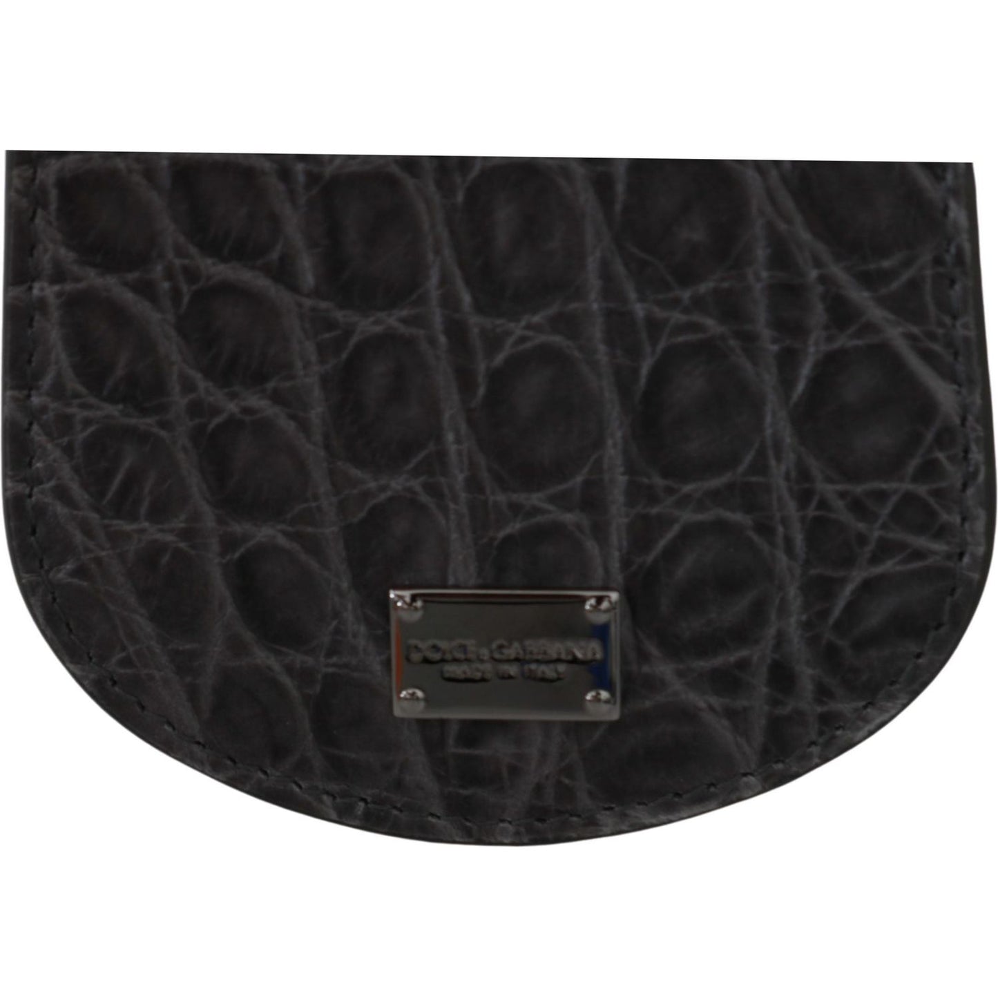 Dolce & Gabbana Exotic Gray Leather Condom Case Wallet Condom Case Dolce & Gabbana Dark Slate Gray