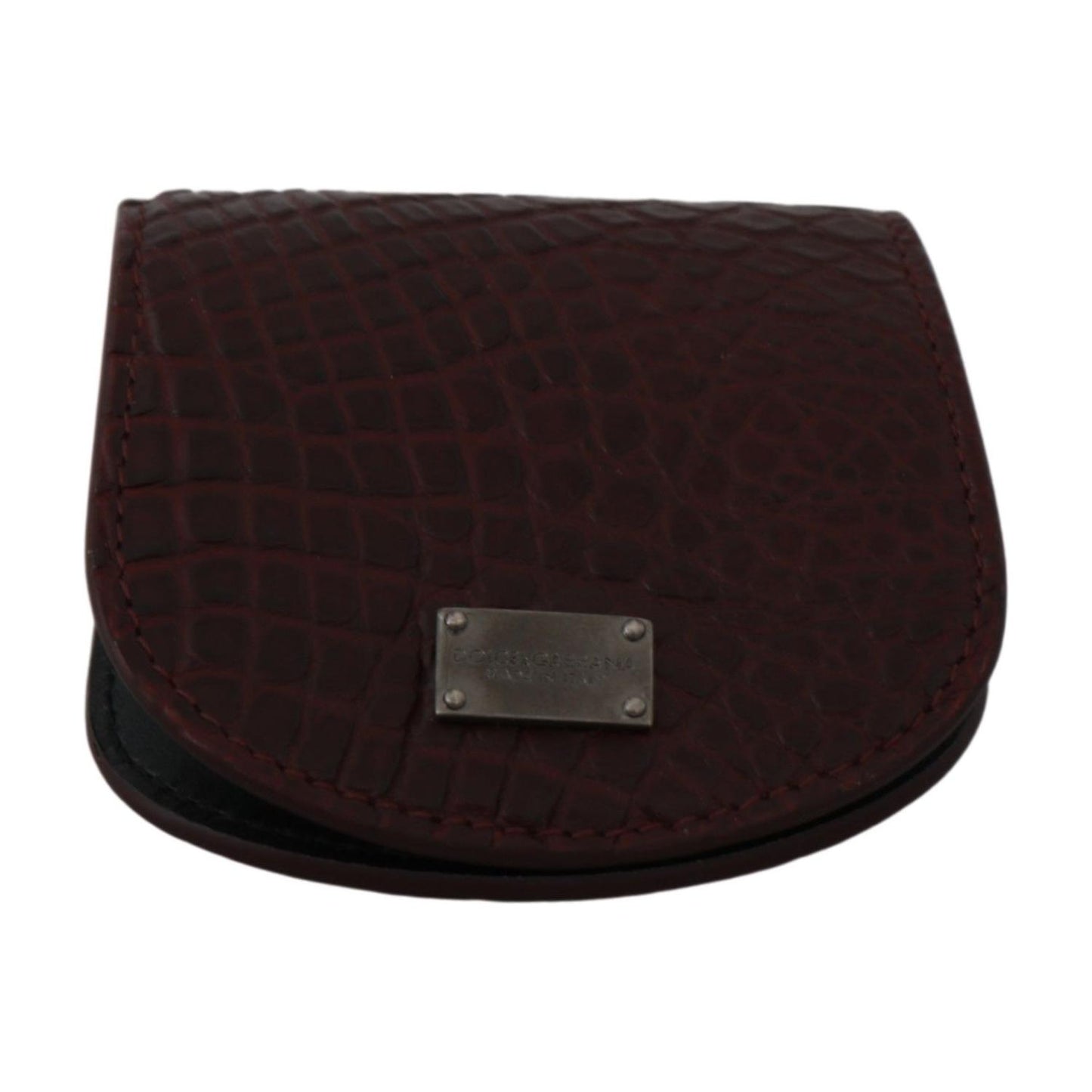 Dolce & Gabbana Refined Caimano Leather Coin Case Condom Case Dolce & Gabbana Black