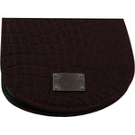 Dolce & Gabbana Refined Caimano Leather Coin Case Condom Case Dolce & Gabbana Black