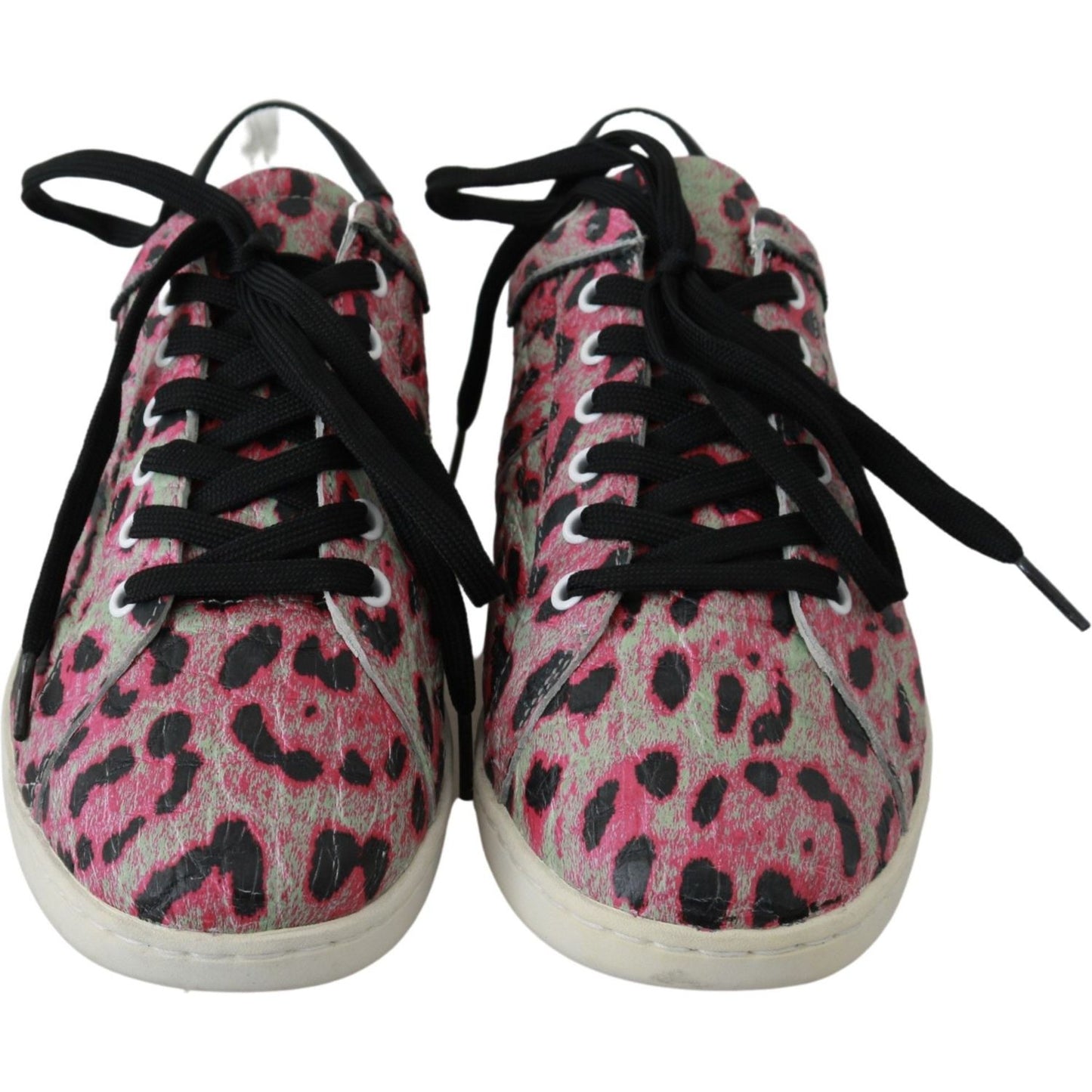 Dolce & Gabbana Multicolor Crocodile Leather Sneakers Dolce & Gabbana Black