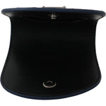 Dolce & Gabbana Elegant Blue Caimano Leather Condom Case Wallet Condom Case Dolce & Gabbana Black