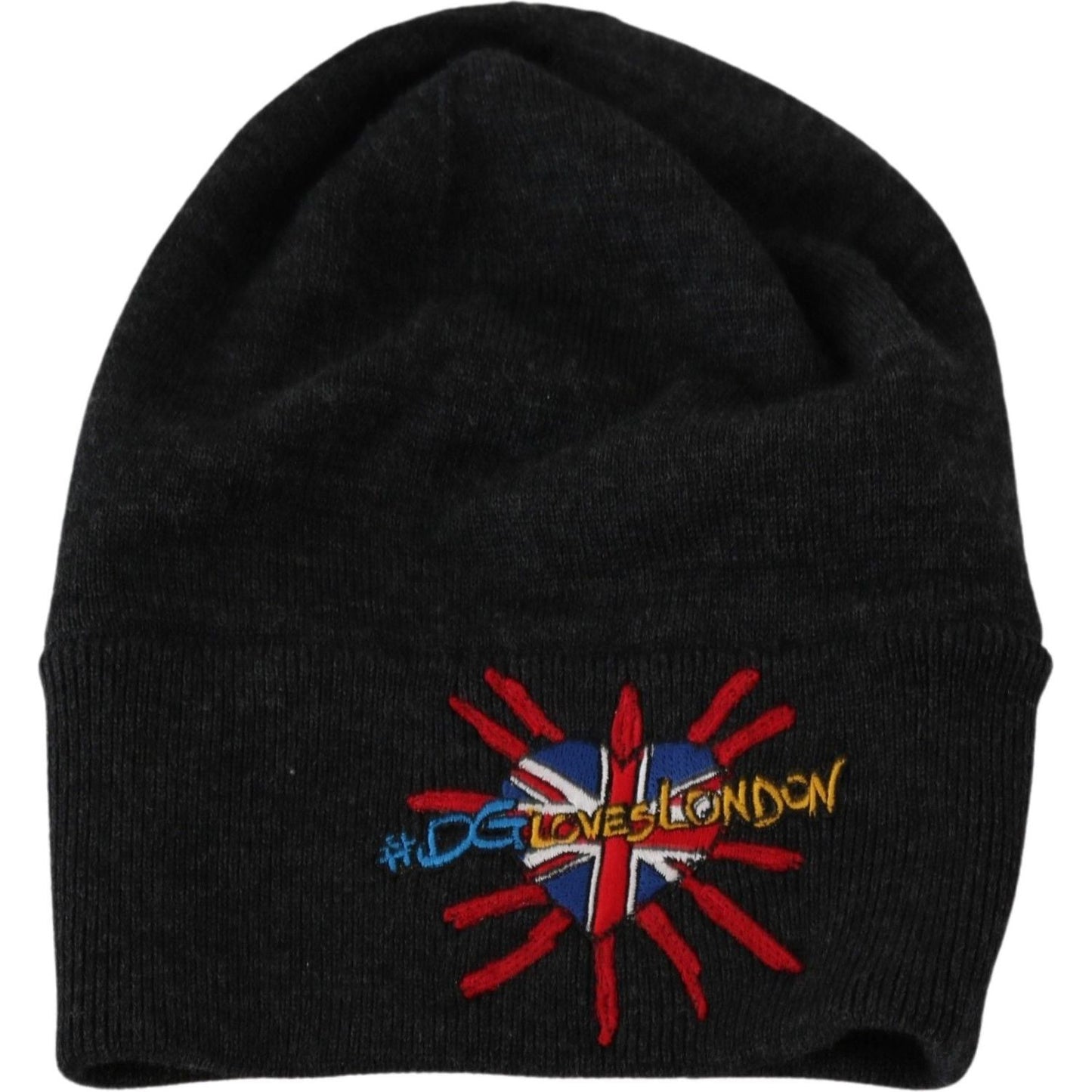 Dolce & Gabbana Chic Gray Beanie with Exclusive Embroidery Dolce & Gabbana Black
