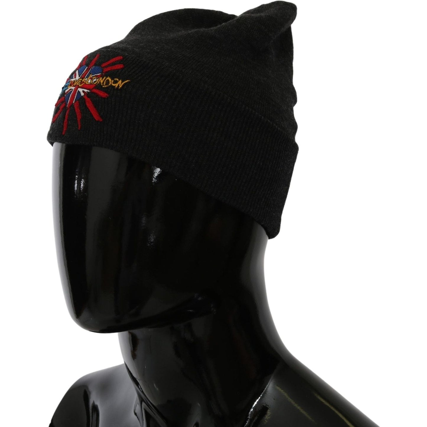 Dolce & Gabbana Chic Gray Beanie with Exclusive Embroidery Dolce & Gabbana Black