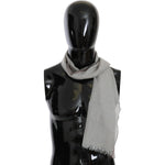 Costume National Elegant Gray Cotton Men's Scarf Scarves Costume National Dark Gray
