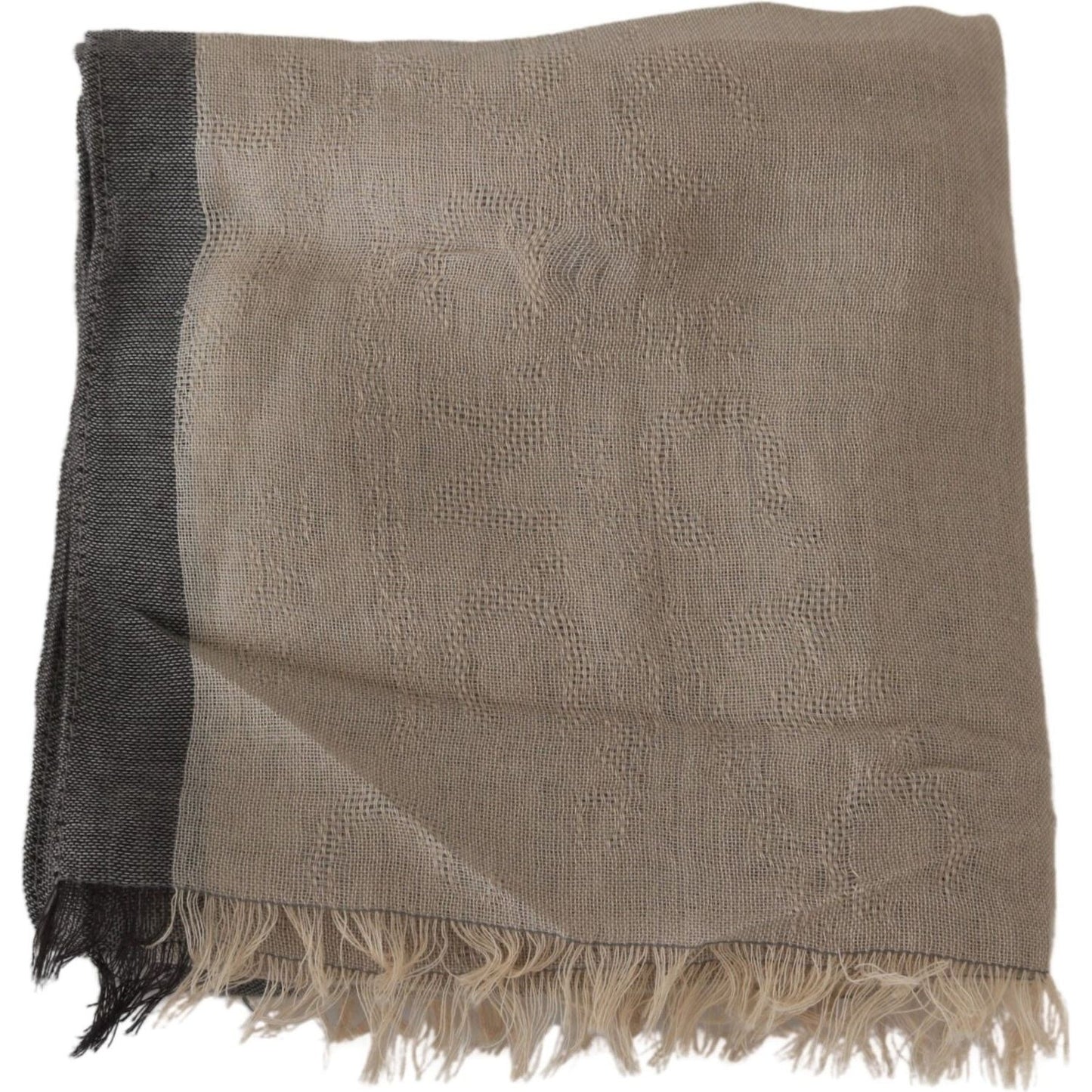 Costume National Elegant Beige Cotton Scarf for Women Wrap Shawl Scarves Costume National Dim Gray
