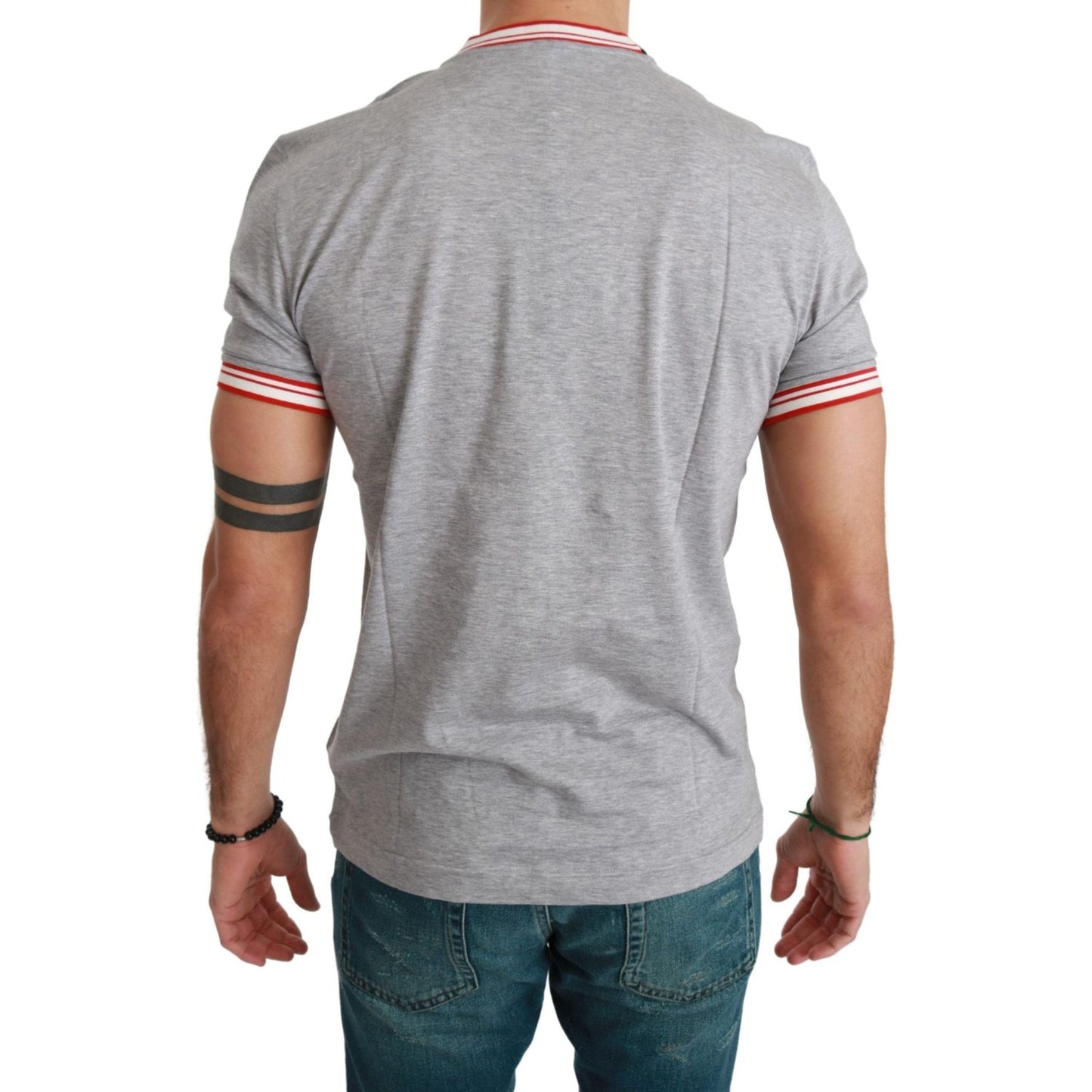 Dolce & Gabbana Gray Cotton Top 2019 Year of the Pig T-shirt