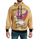 Dolce & Gabbana Exquisite Gold Hooded Cotton Sweater Dolce & Gabbana Dark Khaki
