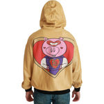 Dolce & Gabbana Exquisite Gold Hooded Cotton Sweater Dolce & Gabbana Dark Khaki