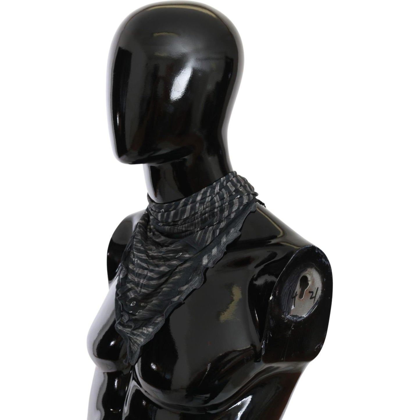 Costume National Elegant Black Striped Men's Viscose Scarf Scarves Costume National Black