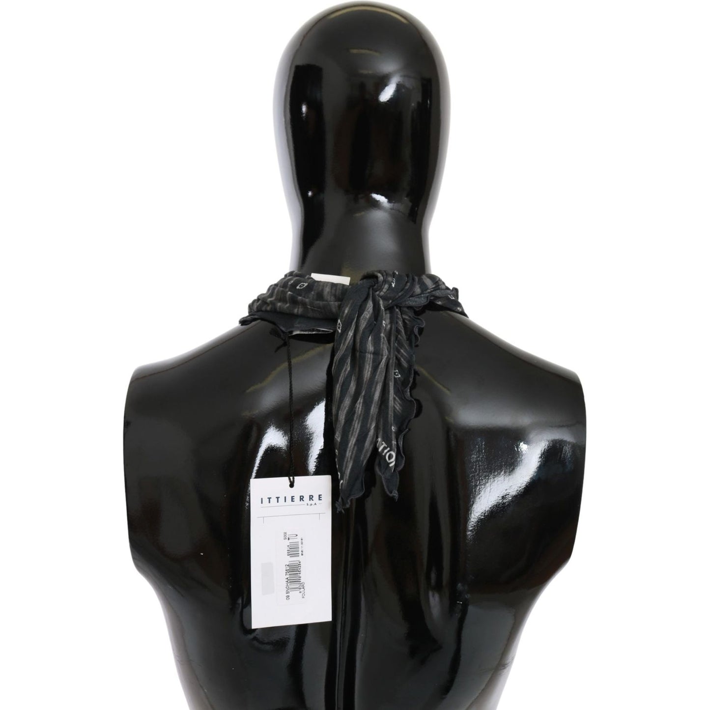 Costume National Elegant Black Striped Men's Viscose Scarf Scarves Costume National Black