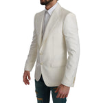 Dolce & Gabbana Elegant Slim Fit Virgin Wool Blazer Blazer Jacket Dolce & Gabbana Gray