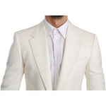 Dolce & Gabbana Elegant Slim Fit Virgin Wool Blazer Blazer Jacket Dolce & Gabbana Light Gray
