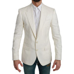 Dolce & Gabbana Elegant Slim Fit Virgin Wool Blazer Blazer Jacket Dolce & Gabbana Gray