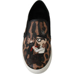 Dolce & Gabbana Chic Leopard Print Loafers for Elegant Comfort Dolce & Gabbana Gray